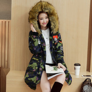 women's hair collar winter coat