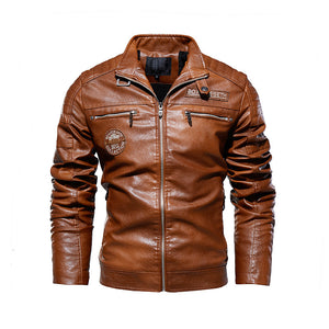 Herren PU-Lederjacke