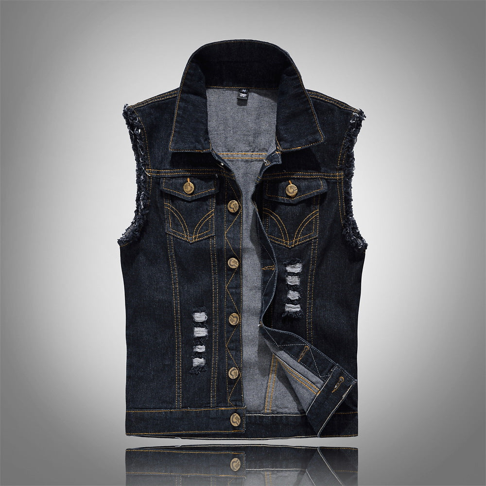 Men's denim vest Korean version