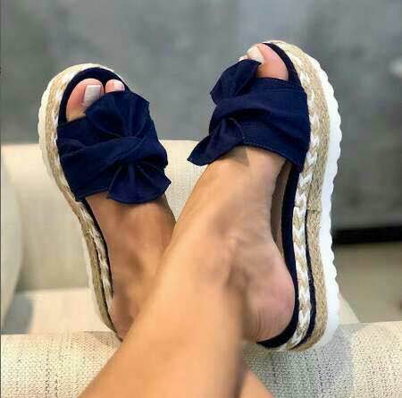 Bowknot beach slippers