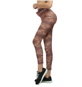 Bedruckte Yoga-Leggings aus Wolle