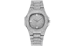 Laden Sie das Bild in den Galerie-Viewer, Mens Watches Luxury Brand Fashion Diamond Date Quartz Watch
