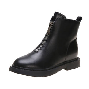 Damen Flache Schuhe Stiefeletten