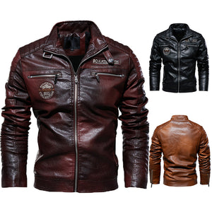 Herren PU-Lederjacke